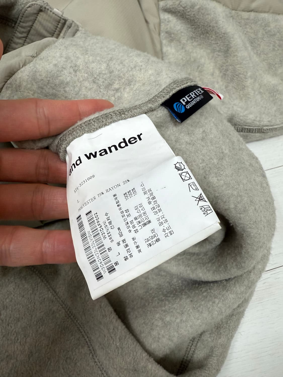 한글텍) 앤드원더 탑 플리스 자켓 L 사이즈  리테일가 739,000원  상품이미지8