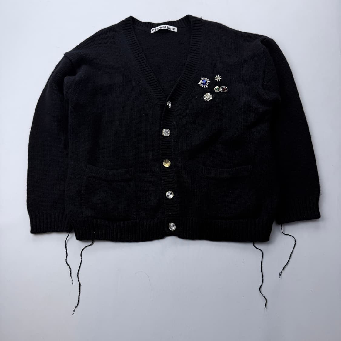 StandAlone 쥬얼리 울 가디건 블랙 상품이미지2