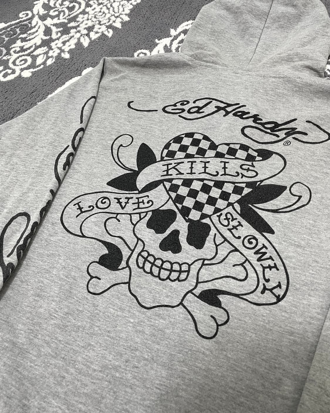 Ed Hardy Zip-Up Skull Hoodie 상품이미지5