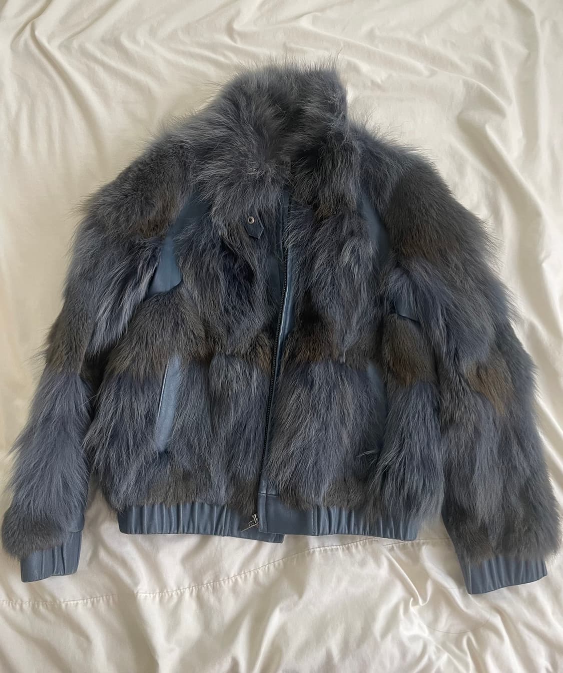 빈티지 펑크 퍼 레더 자켓 상품이미지1