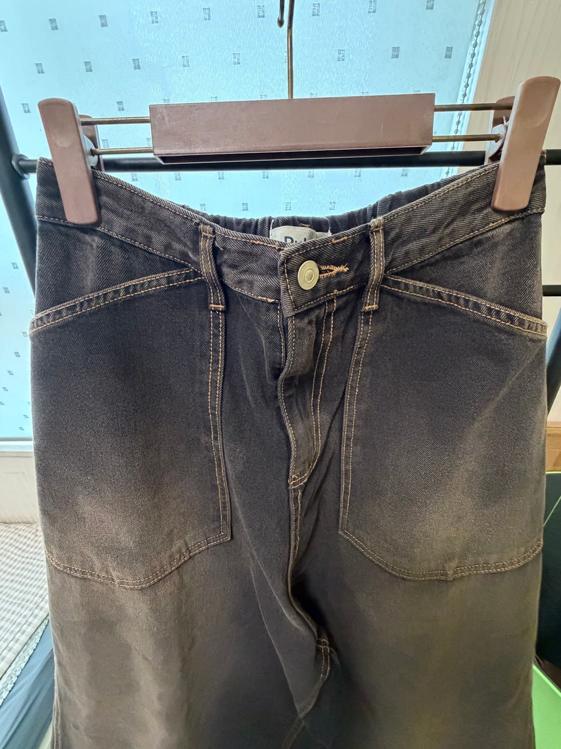 피그먼트 워싱데님 팬츠(브라운색상) 상품이미지2