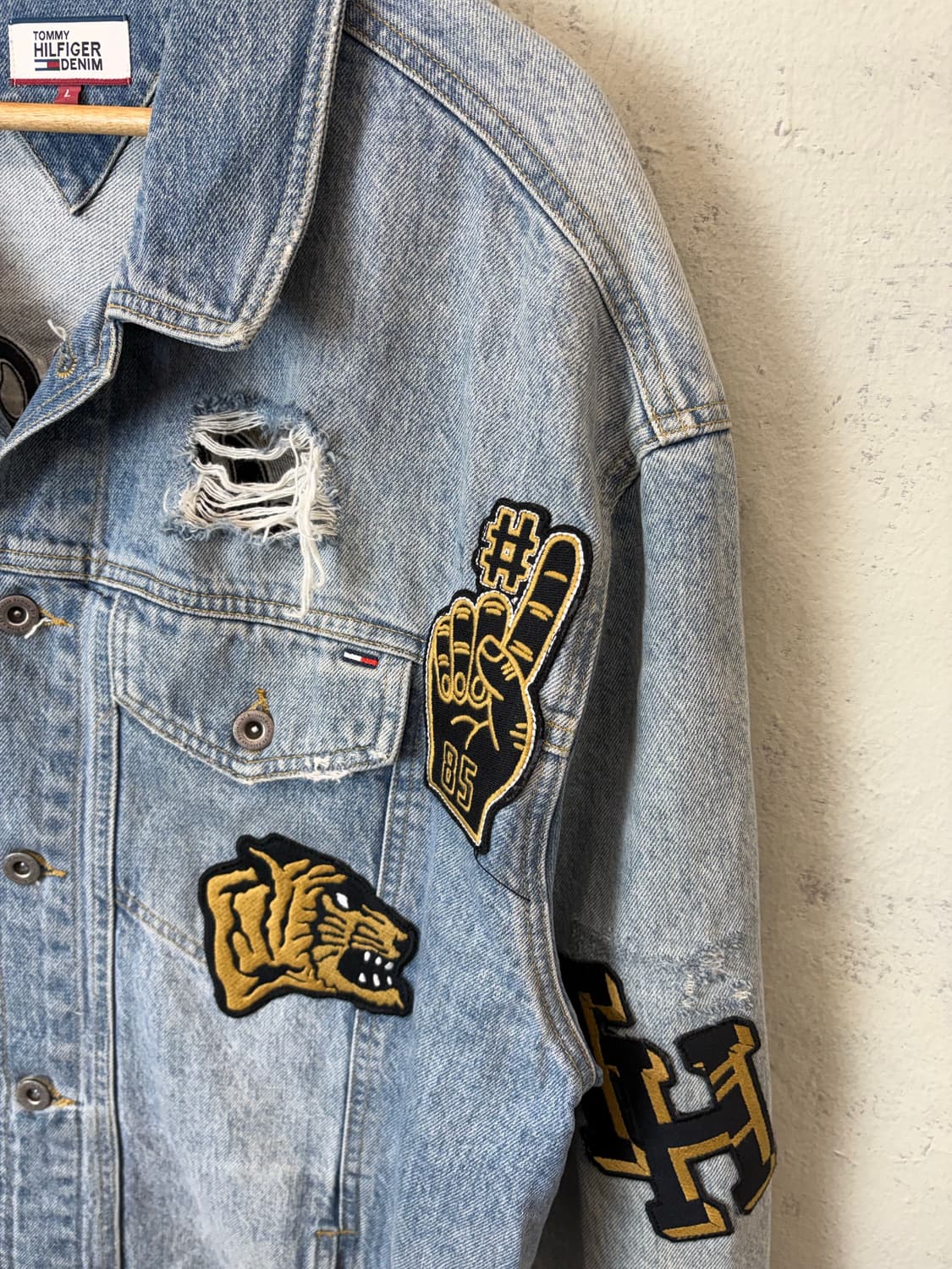 타미힐피거 빈티지 패치 청자켓 상품이미지6