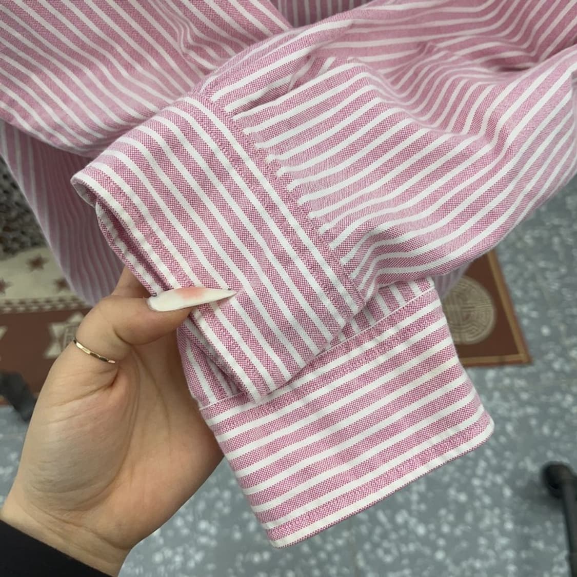 폴로 랄프로렌 레트로 빈티지 키치 딸기 스트라이프 셔츠 L C09387 상품이미지7