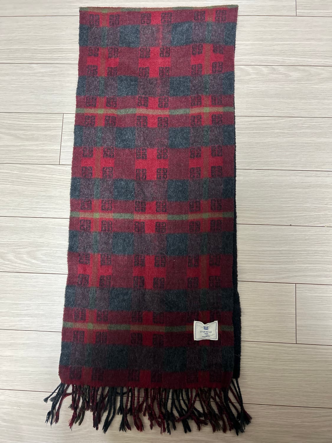 지방시 체크 패턴 머플러 상품이미지1