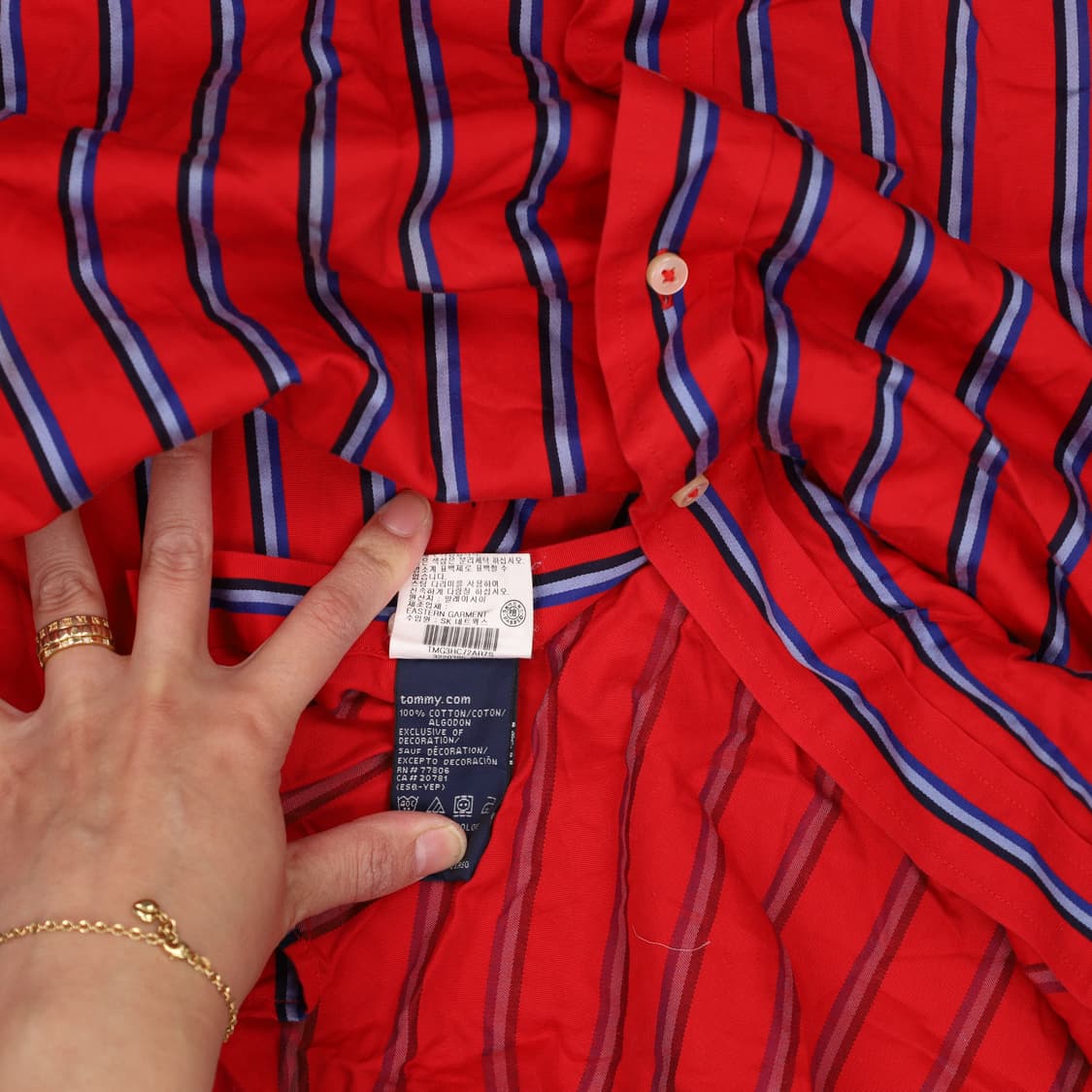 S/P 타미힐피거 스트라이프 셔츠 0330H1 상품이미지5