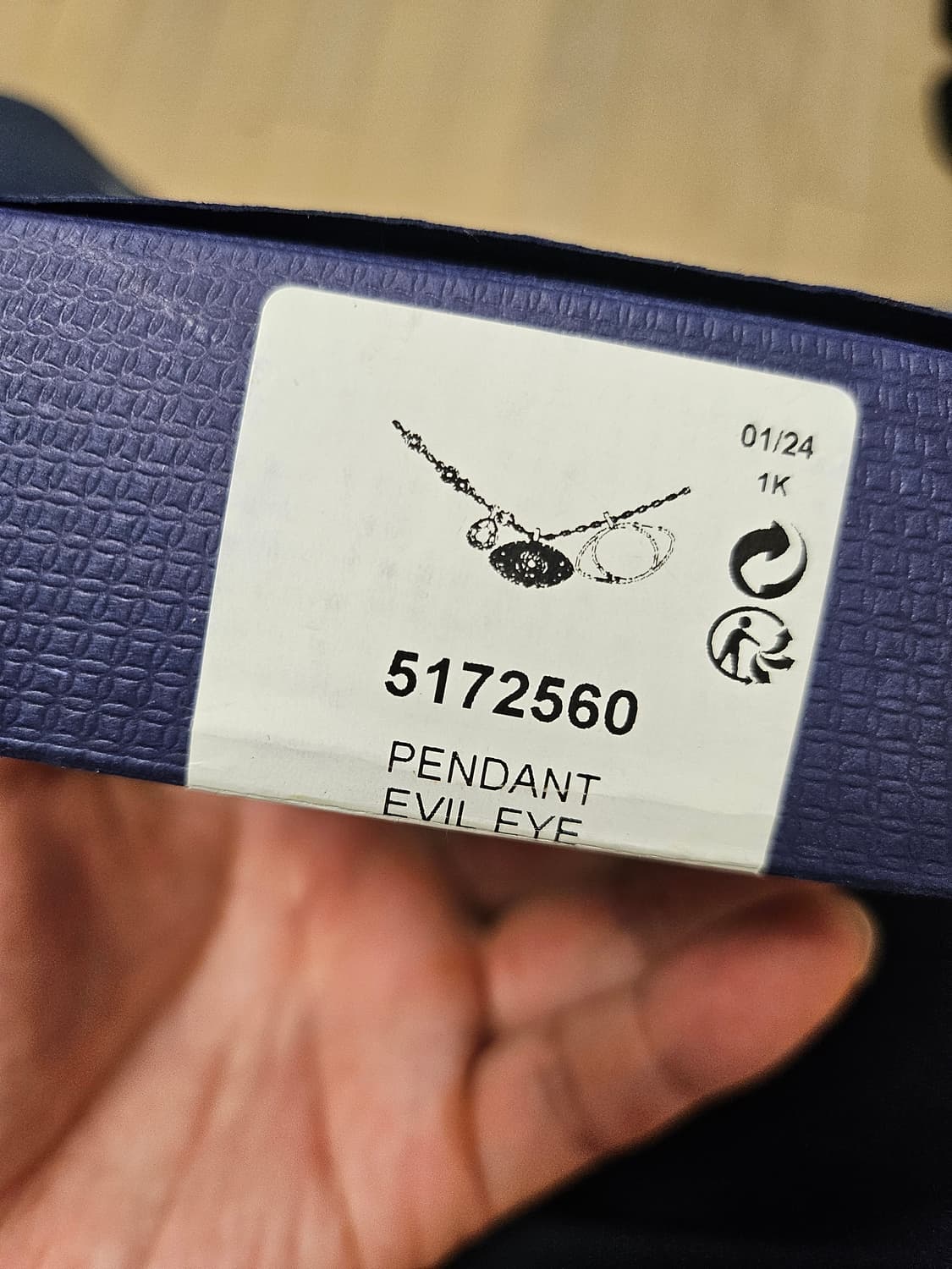 스와로브스키 이블 아이 목걸이(구성품 다있음) 상품이미지3