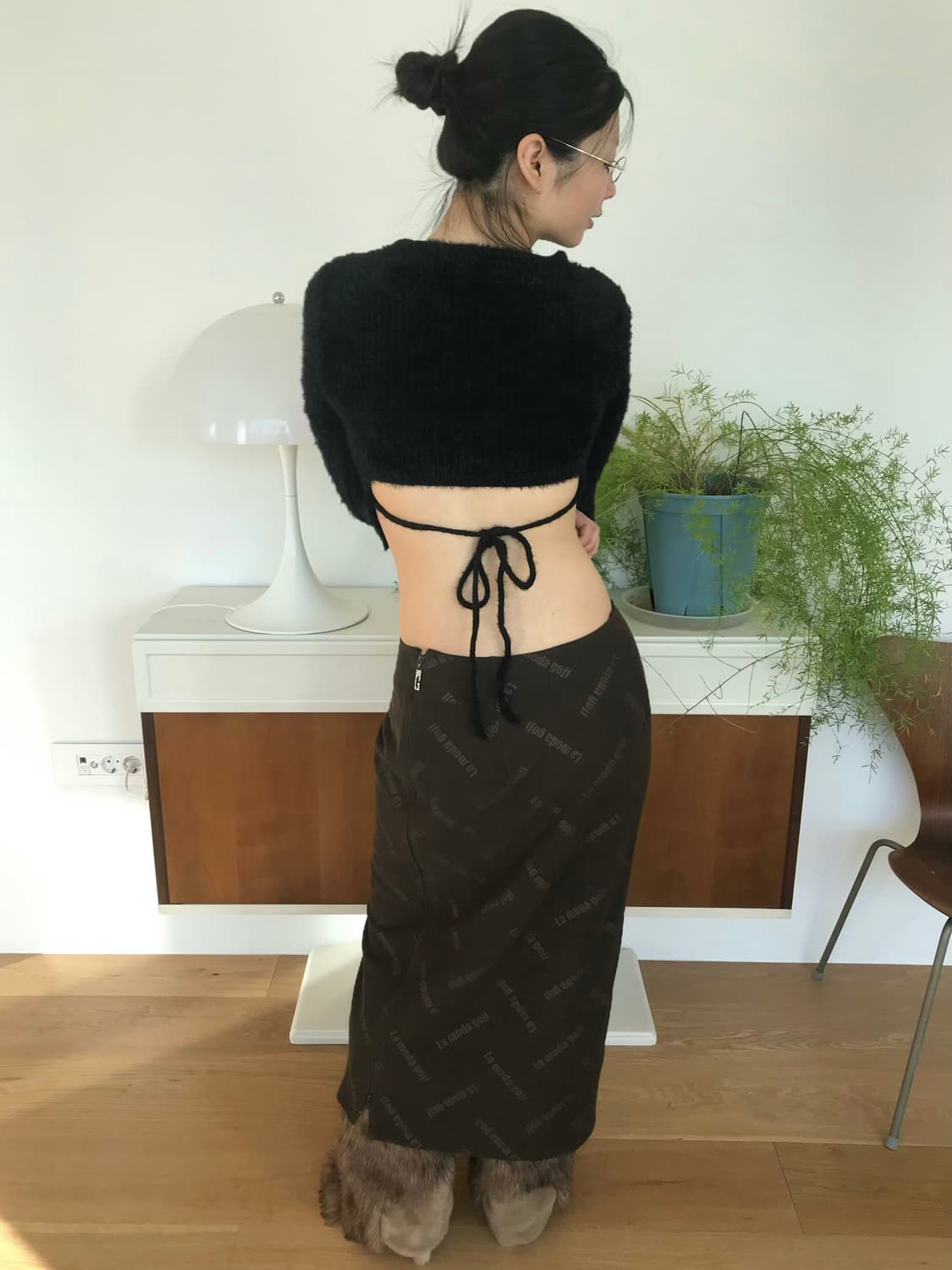 vintage black crop knit 상품이미지1