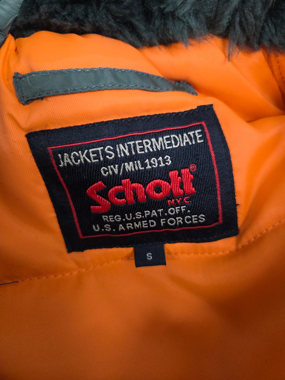 Schott N.Y.C. (쇼트) N-3B 파카 카키 상품이미지5