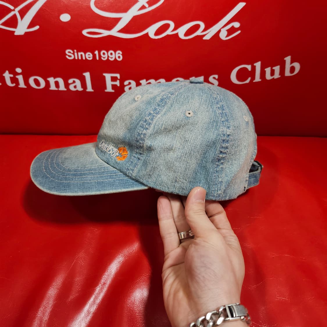 Vintage 데님 사이드 자수 볼캡 Free 상품이미지2