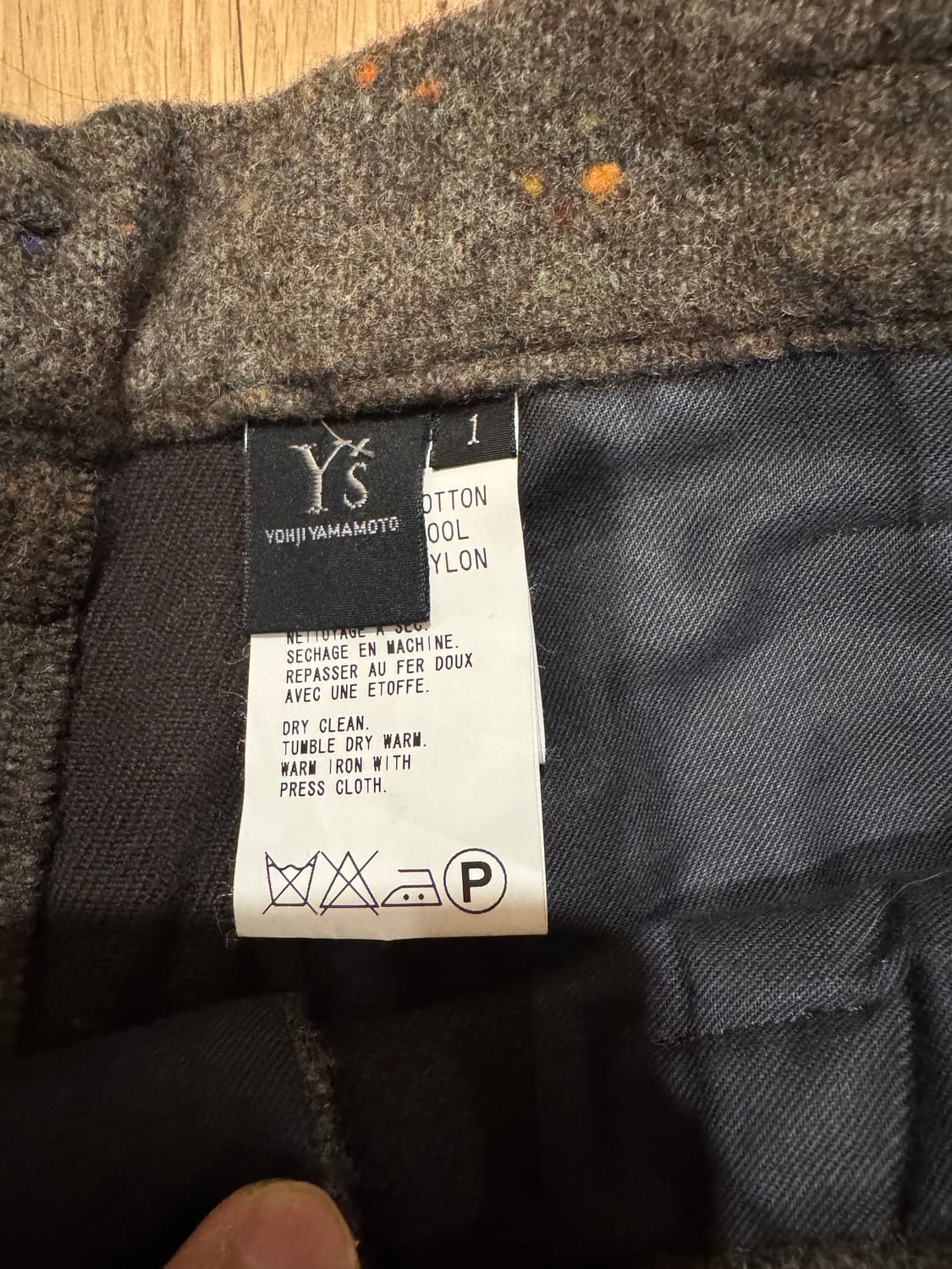 Ys요지야마모토 울 반바지 남녀공용 상품이미지2