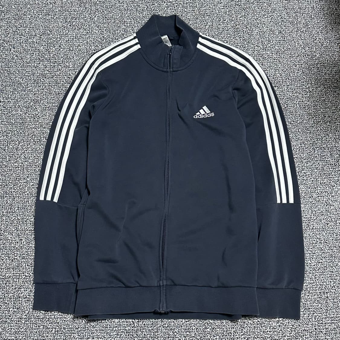 (XL) 아디다스 삼선 네이비 코튼 트랙탑 져지 상품이미지1
