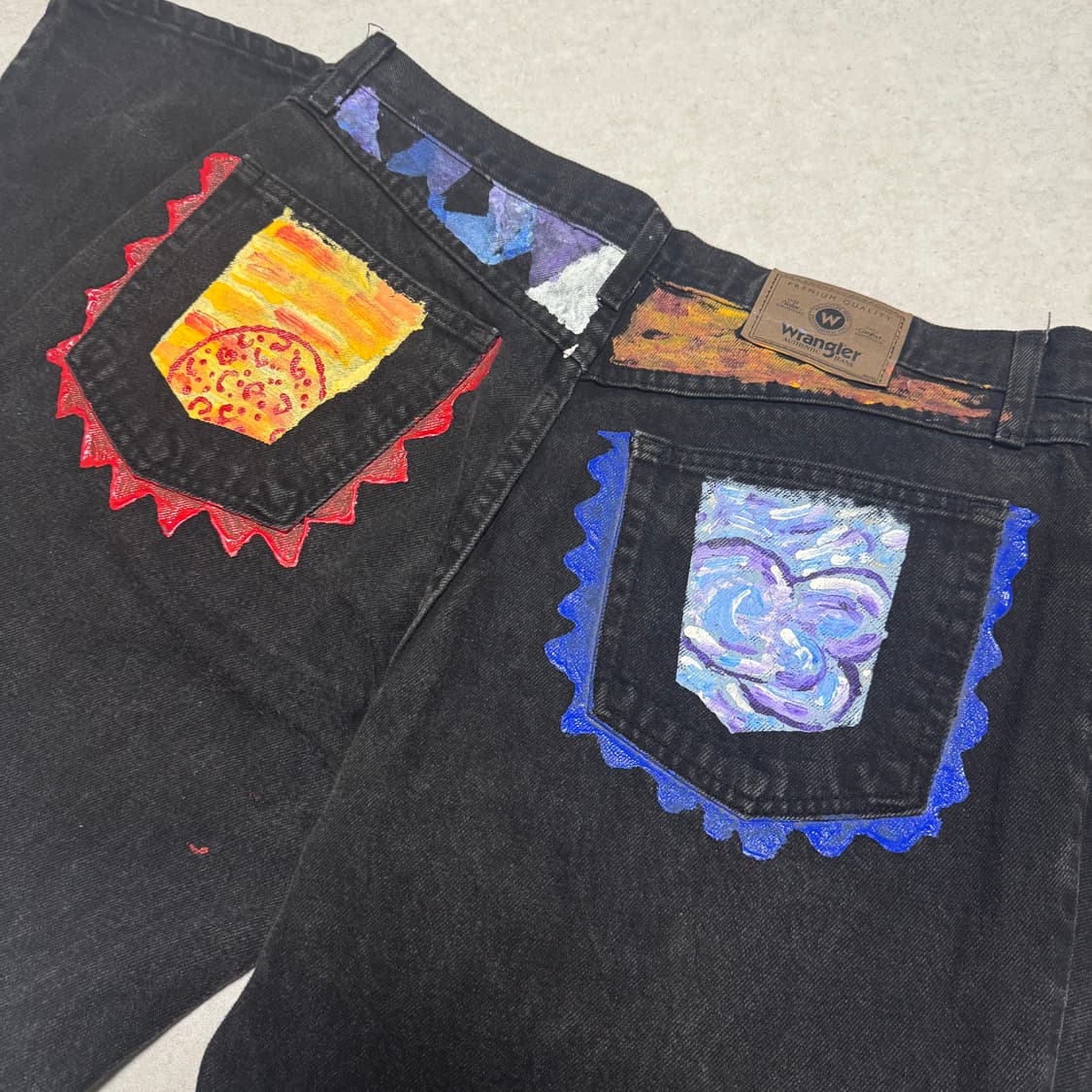 랭글러 후면 아트피스 데님팬츠 상품이미지2