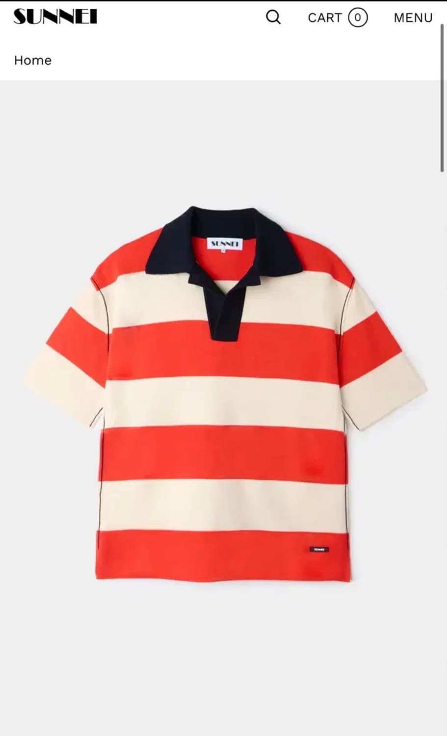 SUNNEI 써메이 스트라이프 니트 폴로 티셔츠 상품이미지1
