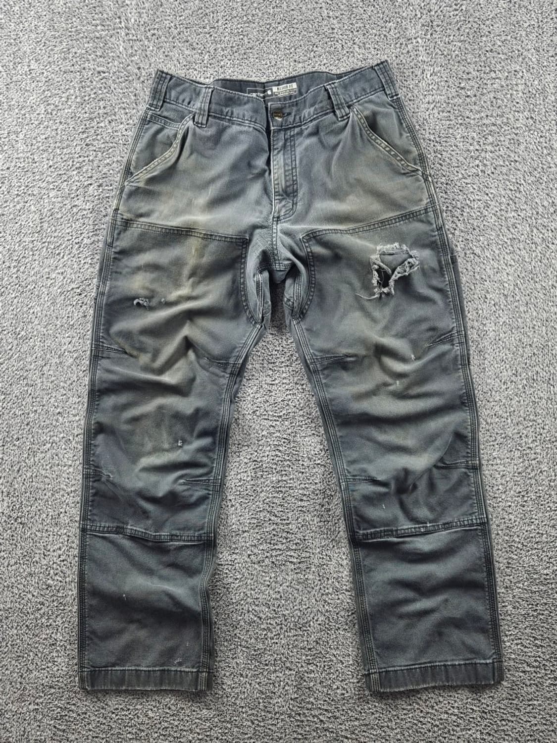 칼하트 리페어 코튼 더블니 워크 팬츠 ( 33X30 ) / 11056 상품이미지1