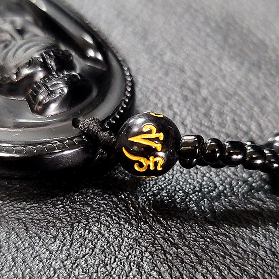 부동명왕 흑요석 펜던트 불상 부처님 불교 남자 목걸이 상품이미지6