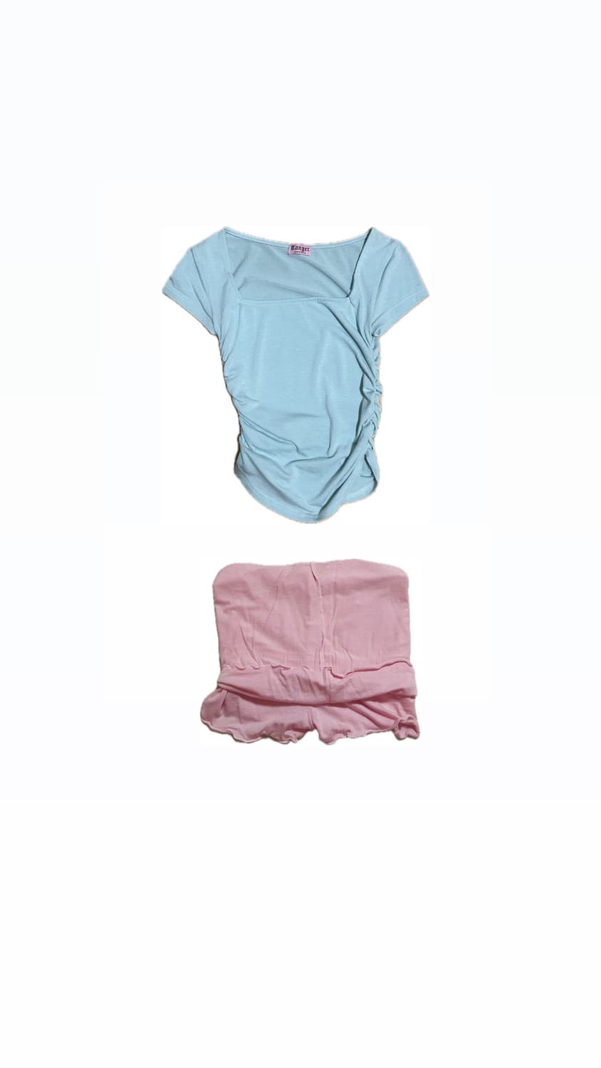 *set sale* 탠저 tanger 사이드셔링탑 + 캔디스코트 발레코어 상품이미지1