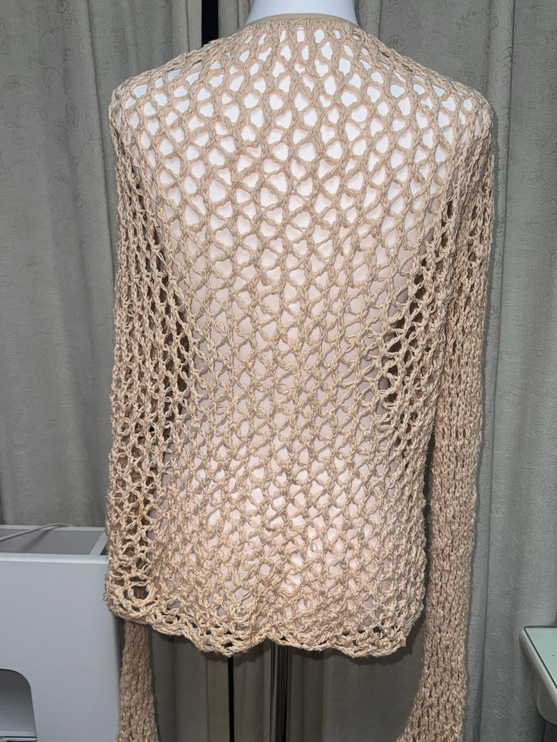 Netted knit cardigan  상품이미지3