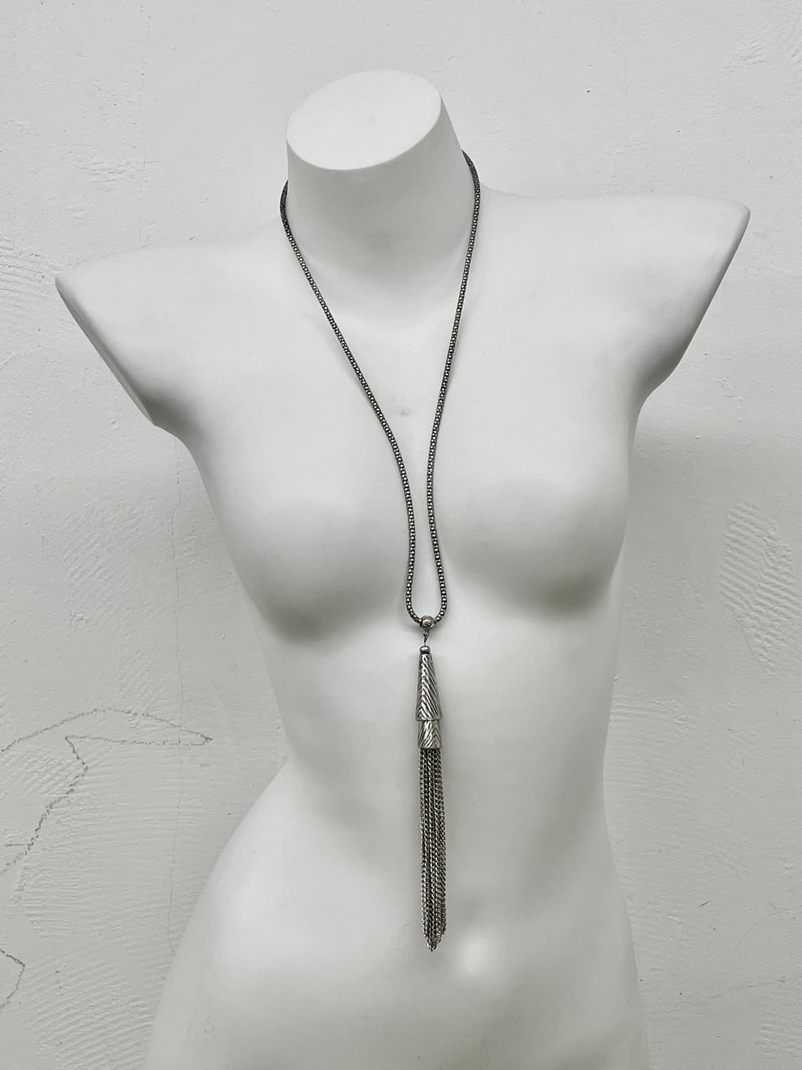 실버 드롭 체인 네크리스 상품이미지1