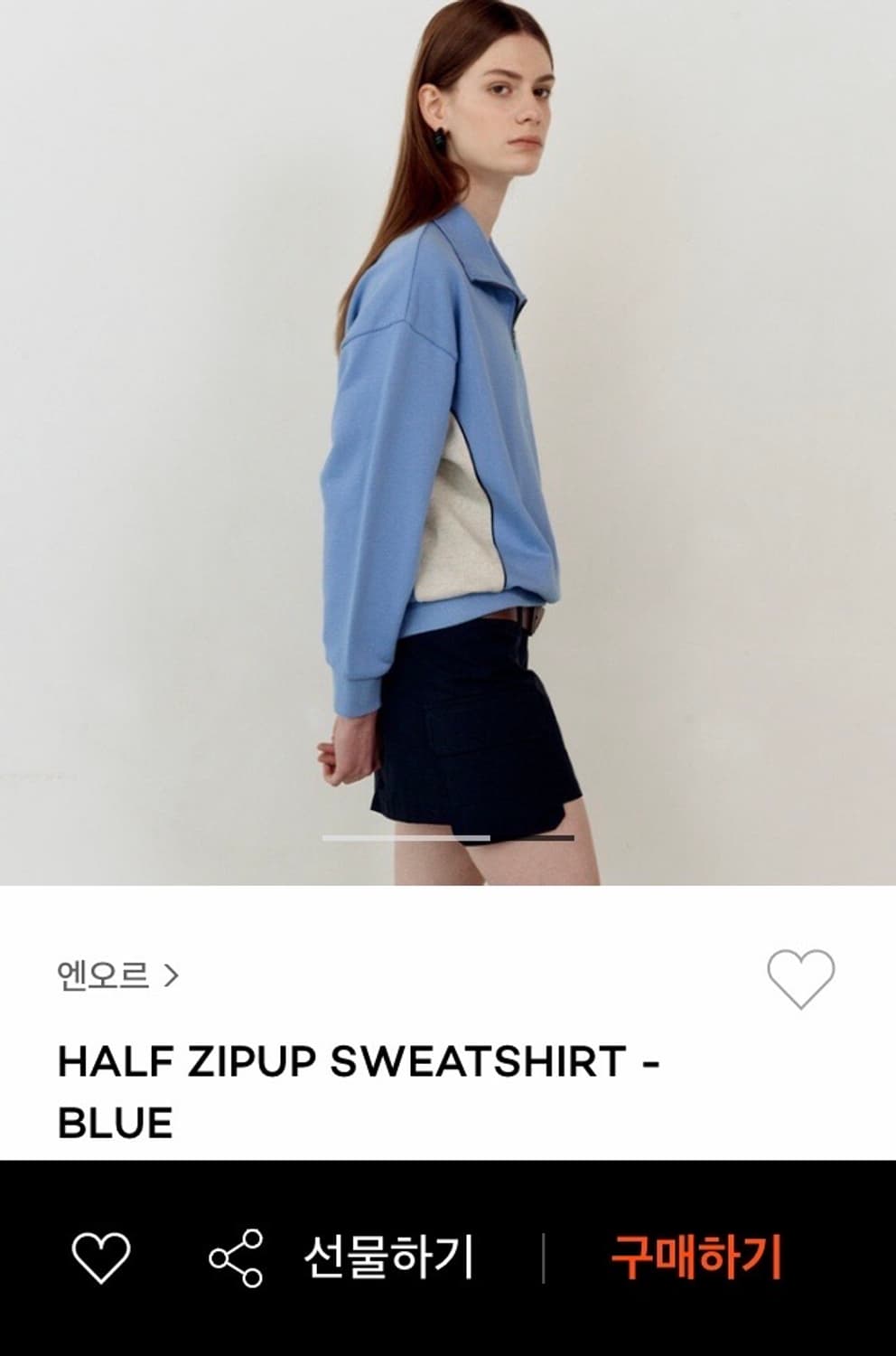 엔오르 집업 맨투맨 상품이미지2