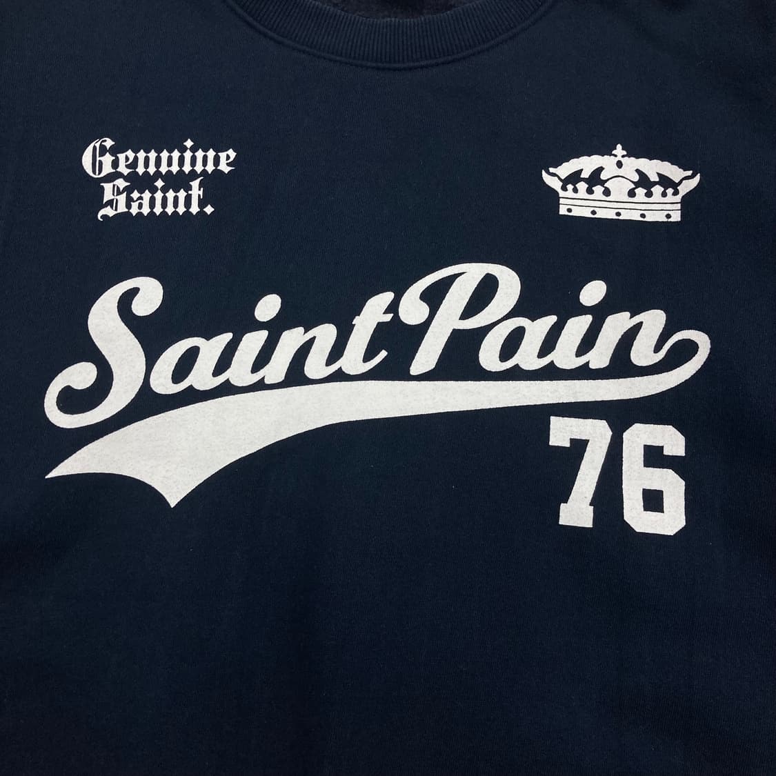 세인트페인 네이비 컬러 풋볼 빅로고 맨투맨 상품이미지2