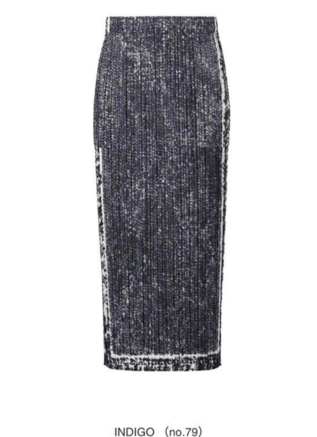 플리츠플리즈 트레일 데님 스커트  상품이미지1