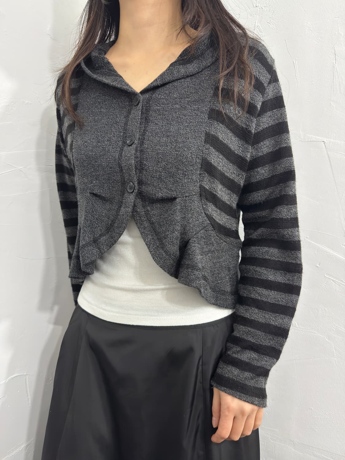 koibito misaki stripe design cardigan 상품이미지2