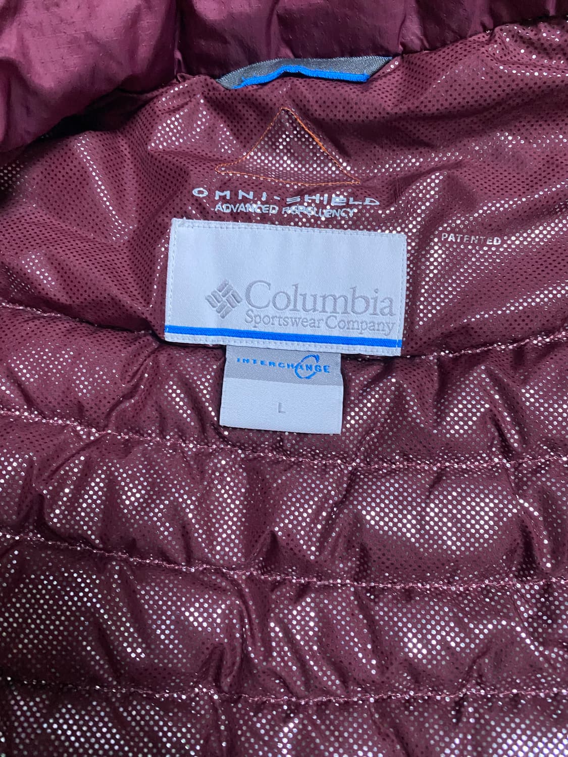 컬럼비아 옴니쉴드 패딩 버건디 L 상품이미지5