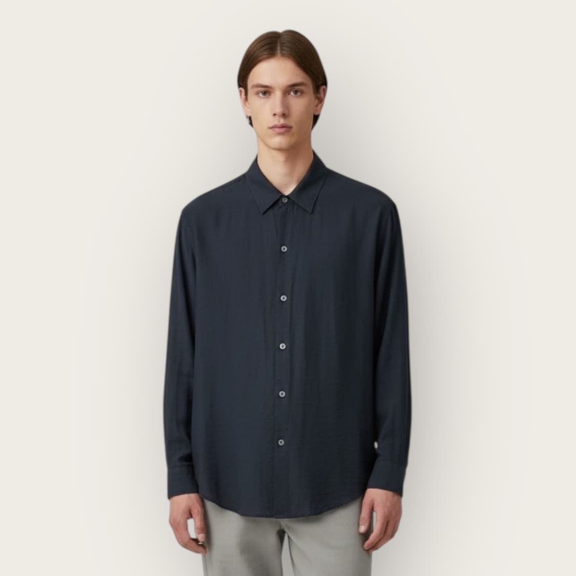 100~105/ 타임옴므 24SS 시어서커 레이온 셔츠 상품이미지1