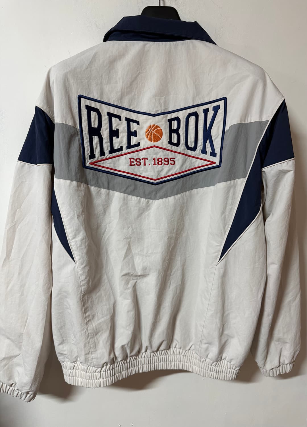 90‘s 올드스쿨 리복 빅로고 컬러블록 나일론 바람막이 95 상품이미지4