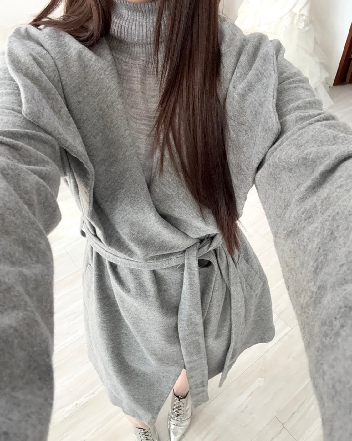 Rock Chic Gray over fit cardigan coat 상품이미지4