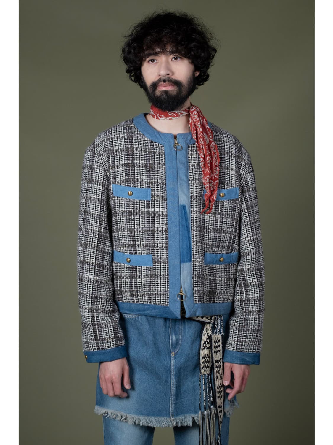 캐피탈 Kapital Washer Silk Neckerchief살몬핑크 상품이미지3