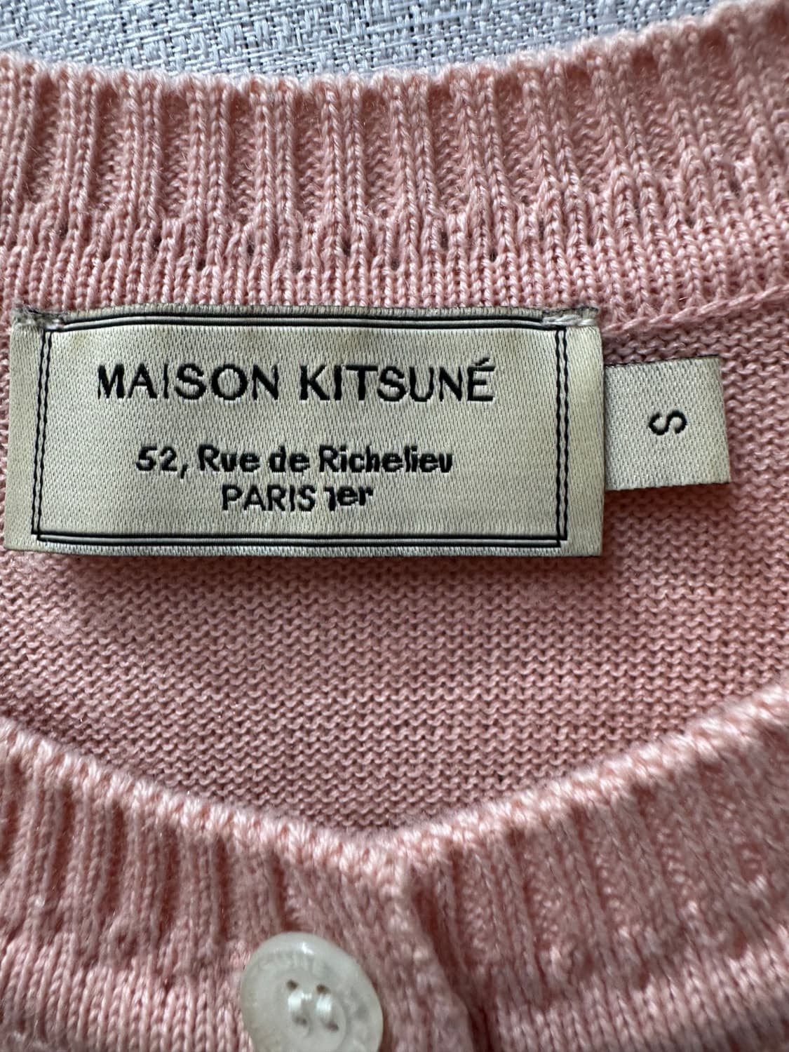메종키츠네 폭스헤드 패치 메리노울 가디건 S(S) 상품이미지6