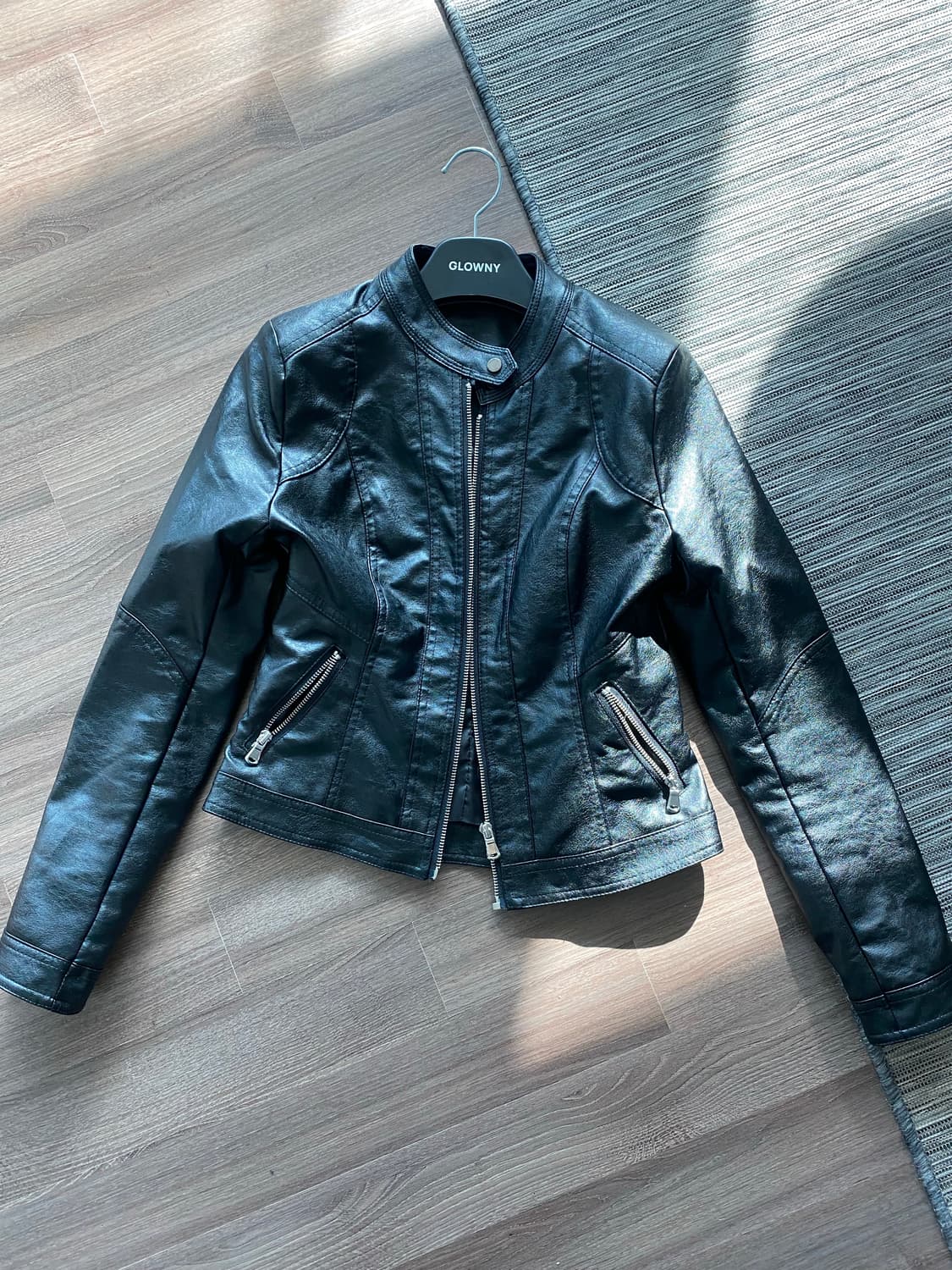 슬림 레더 자켓 상품이미지3