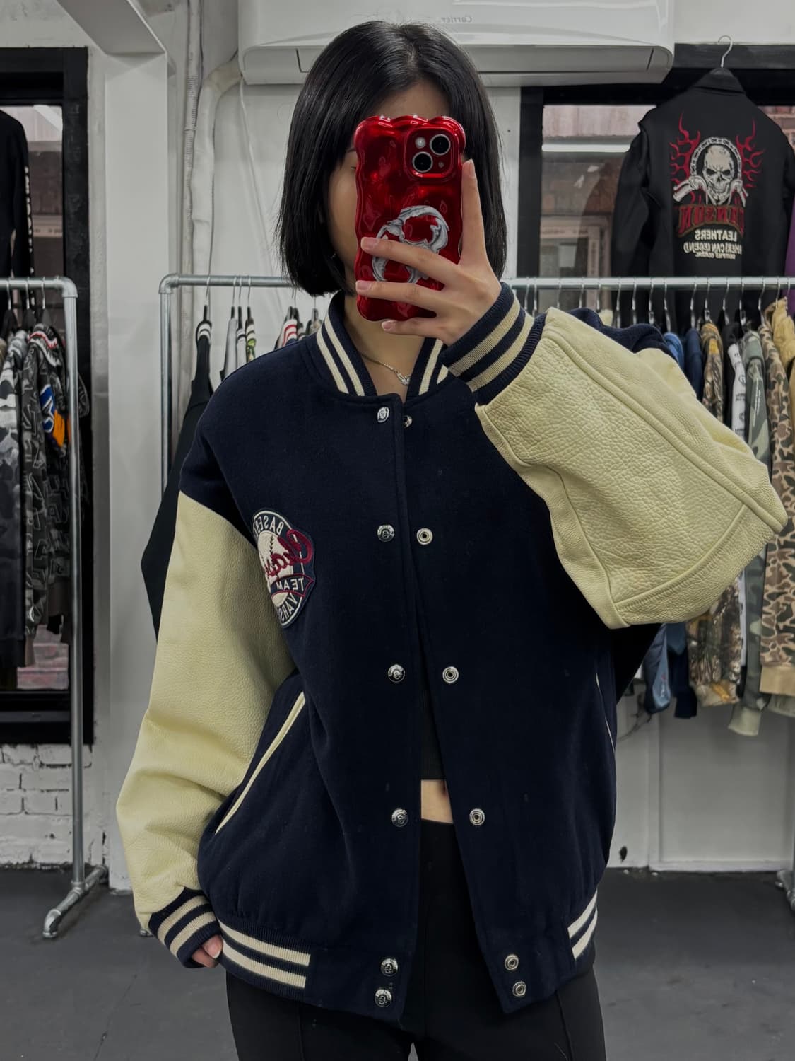 Chasecult 레더암 바시티 상품이미지2