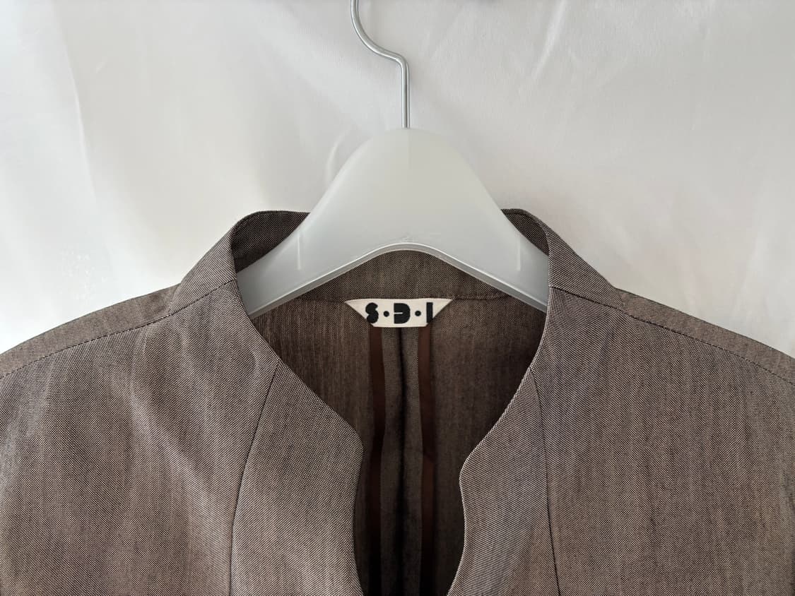 shimmery brown jacket/skirt set 상품이미지3