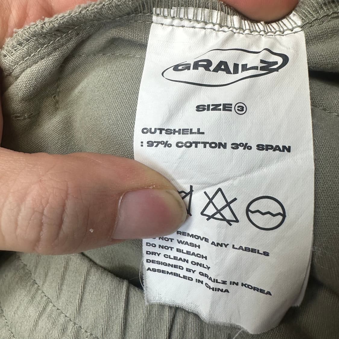 그레일즈 카키 플라이트포켓카고팬츠 3 Size 상품이미지4