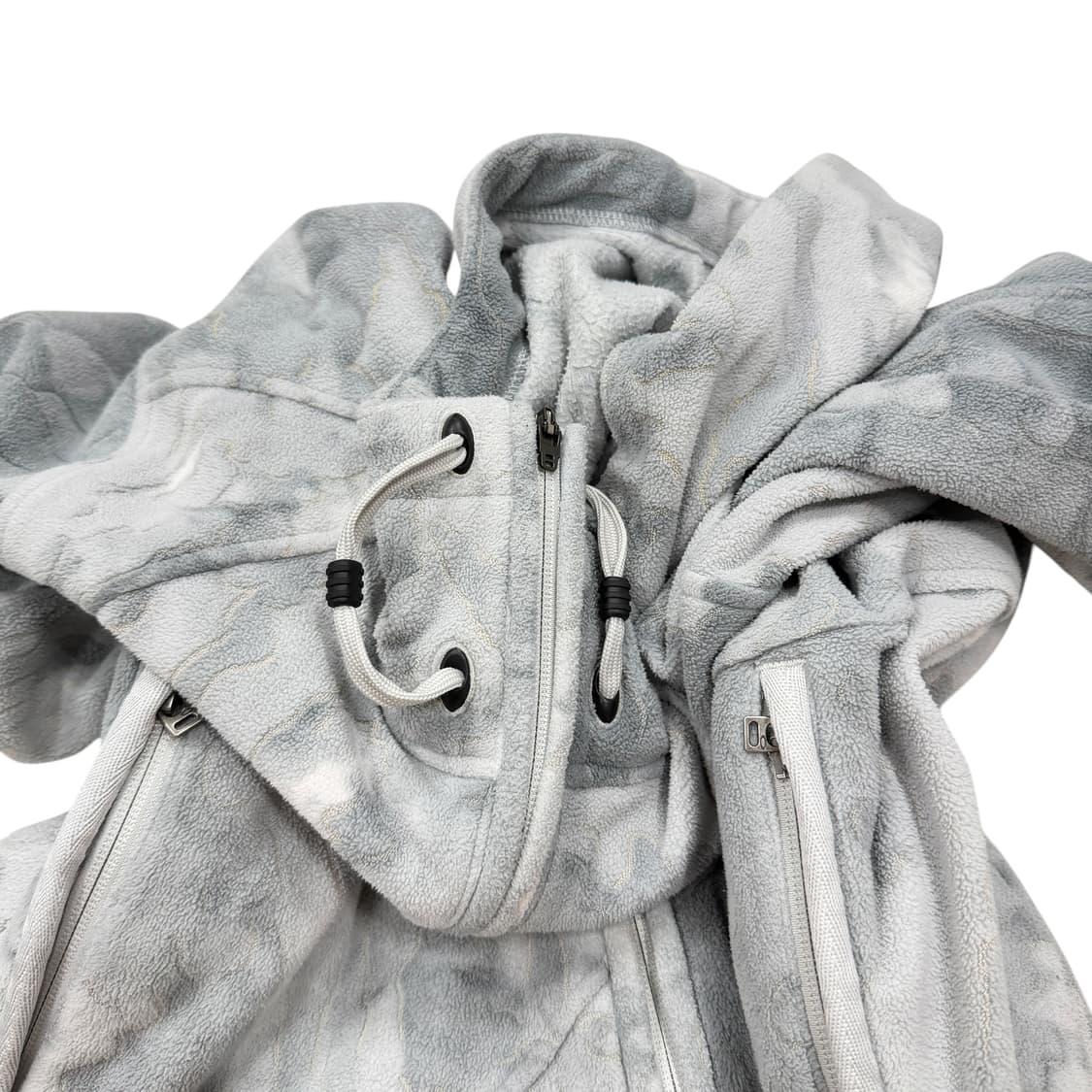 오클리 빈티지 스노우 카모 패턴 플리스 후드집업 자켓 M 상품이미지5