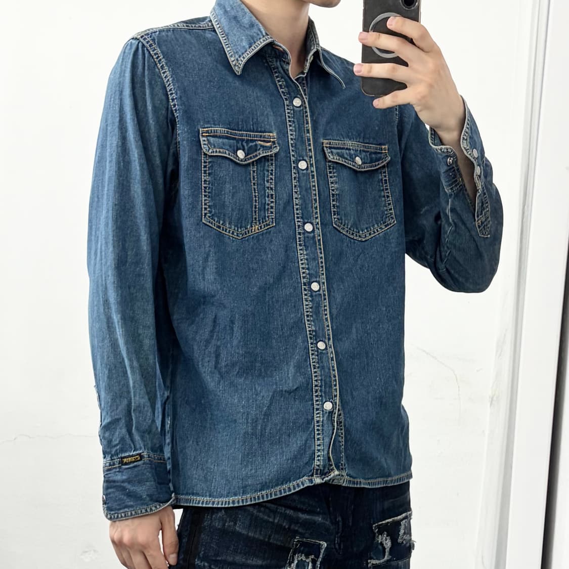 디젤 웨스턴 데님 셔츠 상품이미지2
