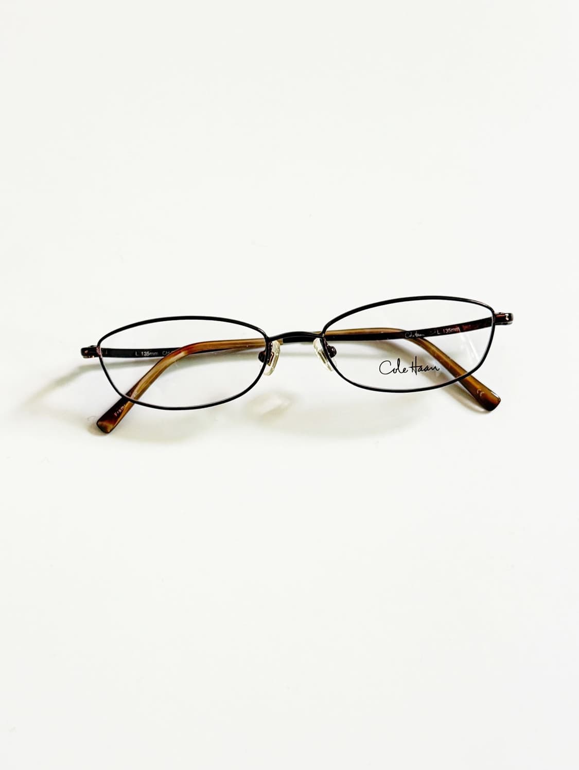 Cole Haan 브라운 슬림 스퀘어 프레임 빈티지 안경 상품이미지1