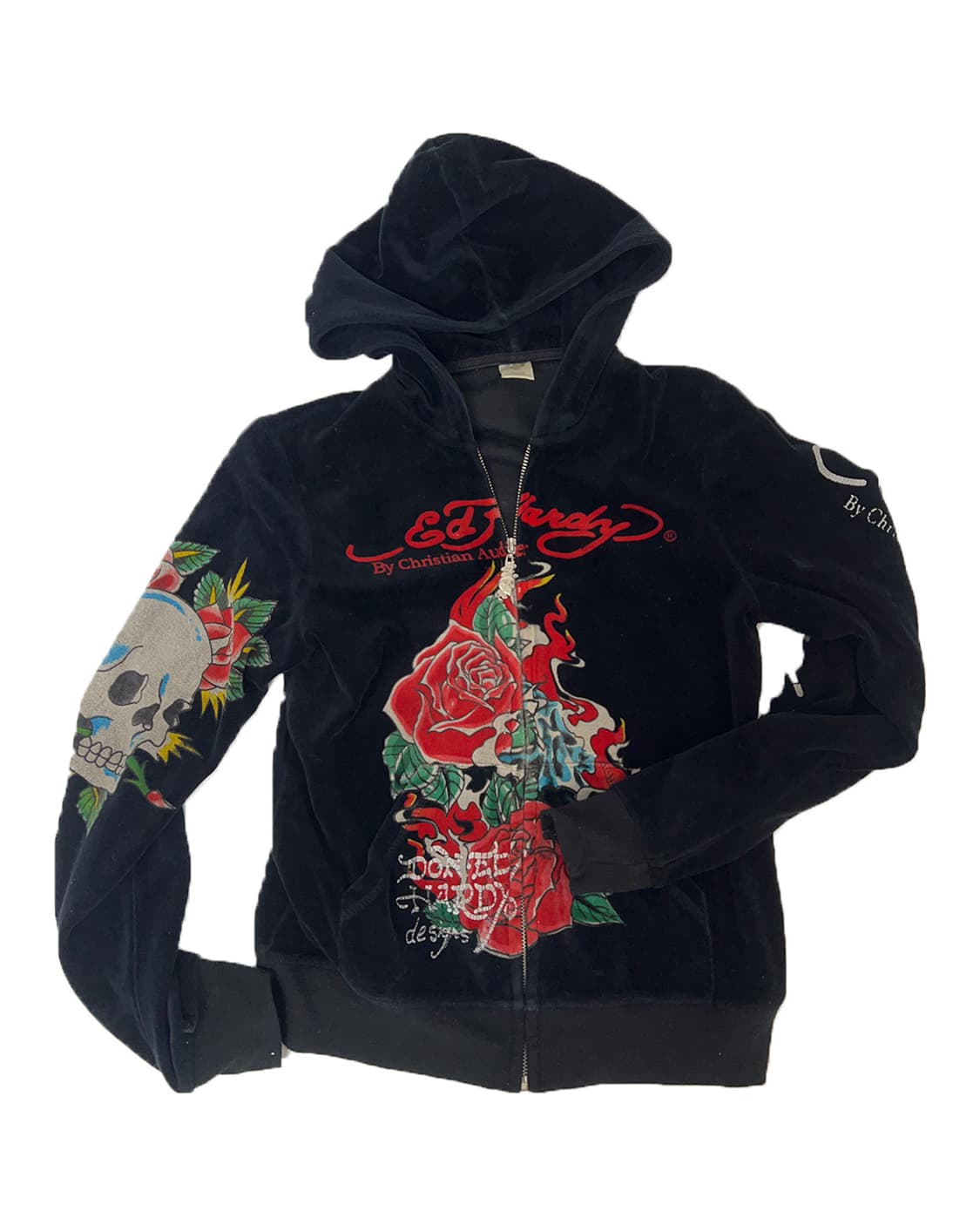ED HARDY  Velvet Y2K Zip-Up Jacket 상품이미지1