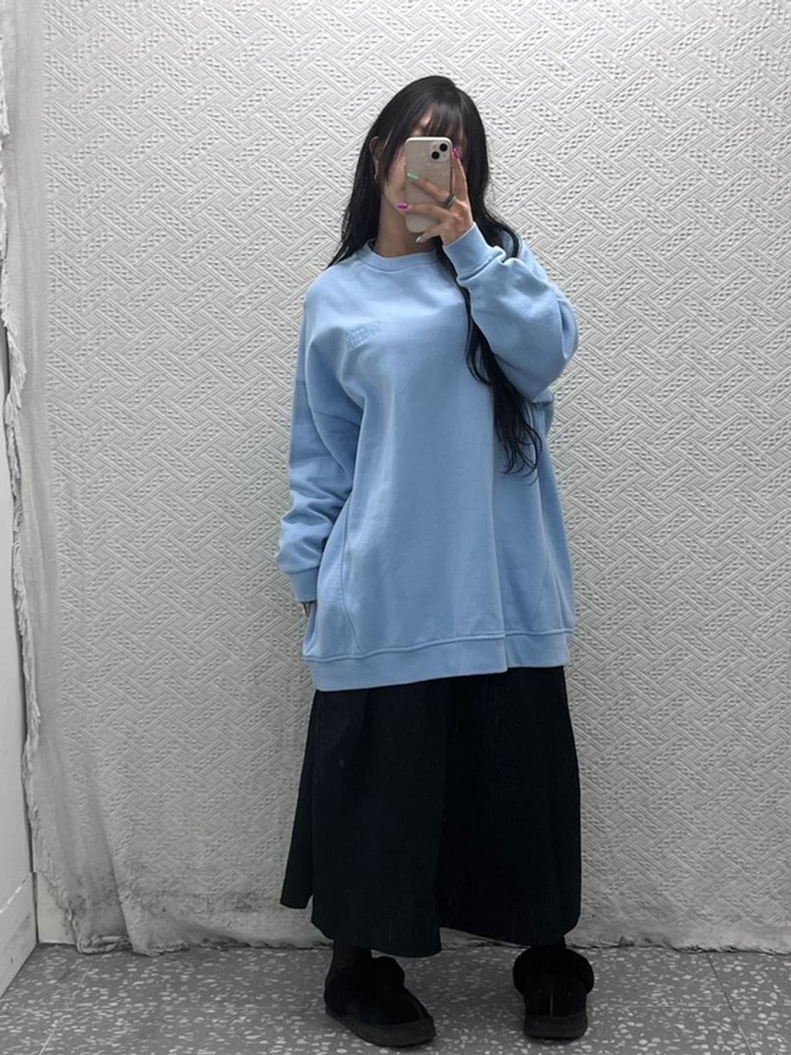 가니 빅사이즈 파스텔 약기모 스웻셔츠 맨투맨 S/M C07323 상품이미지2