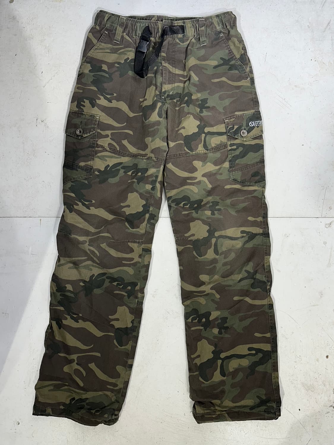 Outdoor 밀리터리 카키 카모 와이드 카고 팬츠 군복 바지 M 상품이미지4