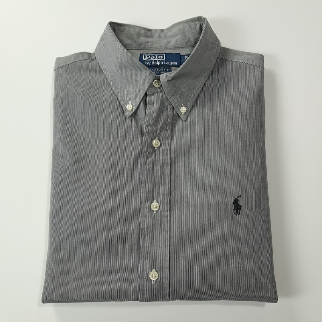 CK309 L 폴로 00s  그레이 마이크로스트라이프 드레스 셔츠 상품이미지7