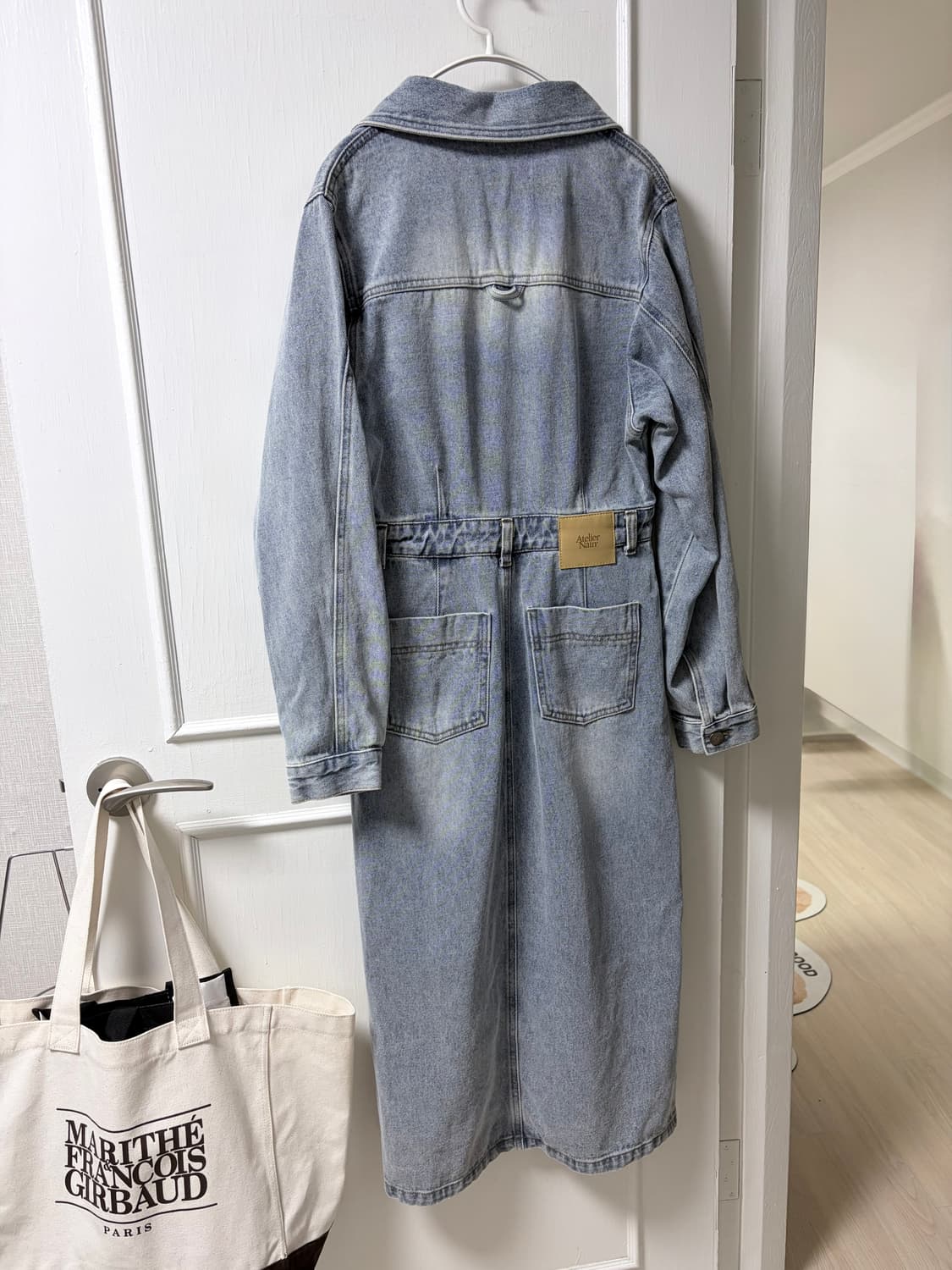 아틀리에나인 칼라 데님 원피스 S 상품이미지8