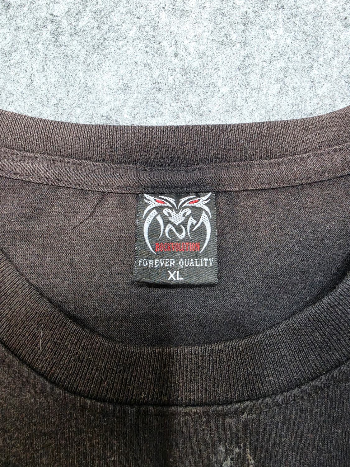 락볼루션 아이언 메이든 바이크 라이더 워시드 페이드 락티 반팔티 XL 상품이미지5