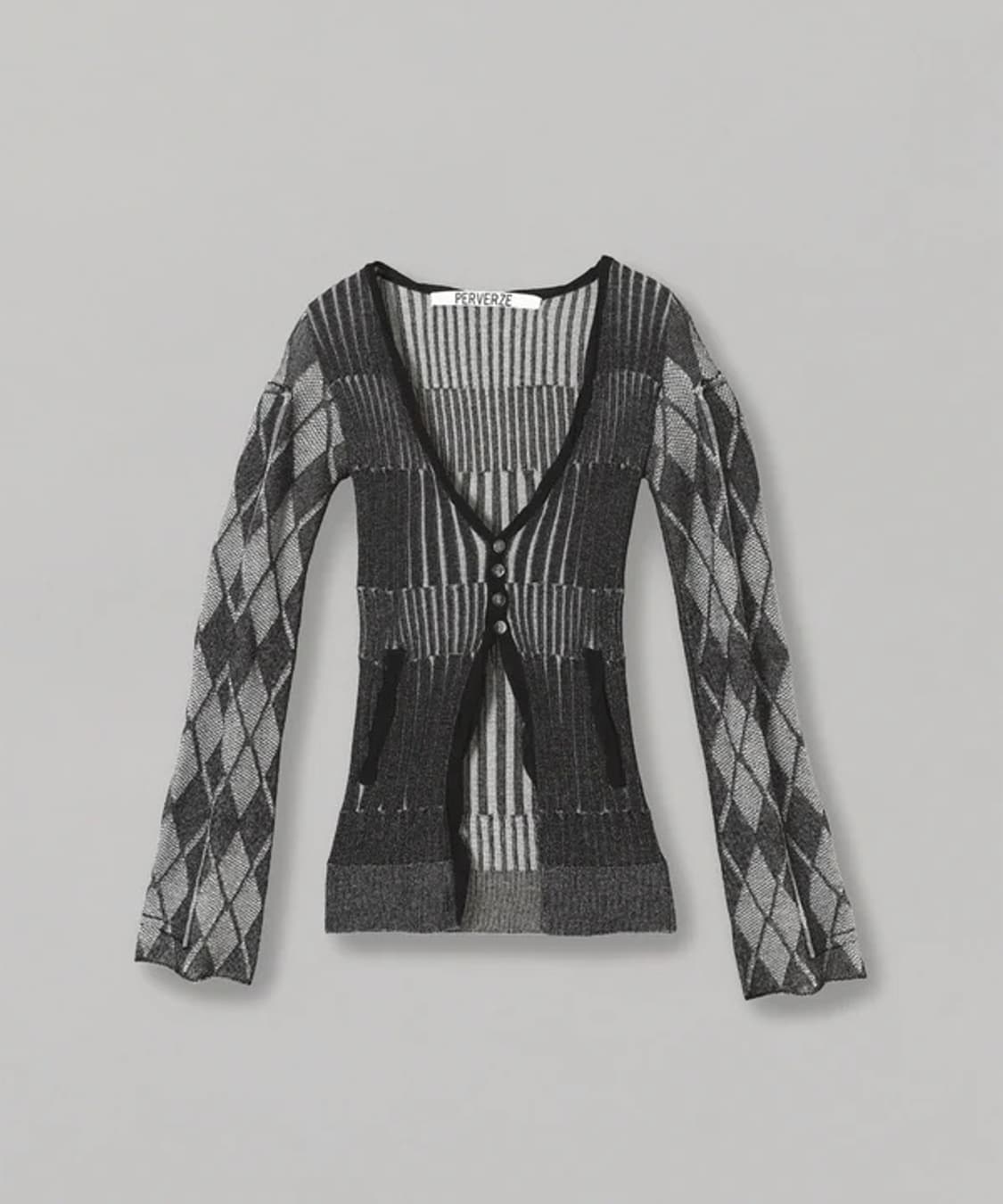 퍼버즈 니트 가디건 COMBINATION NARROW CARDIGAN   상품이미지1