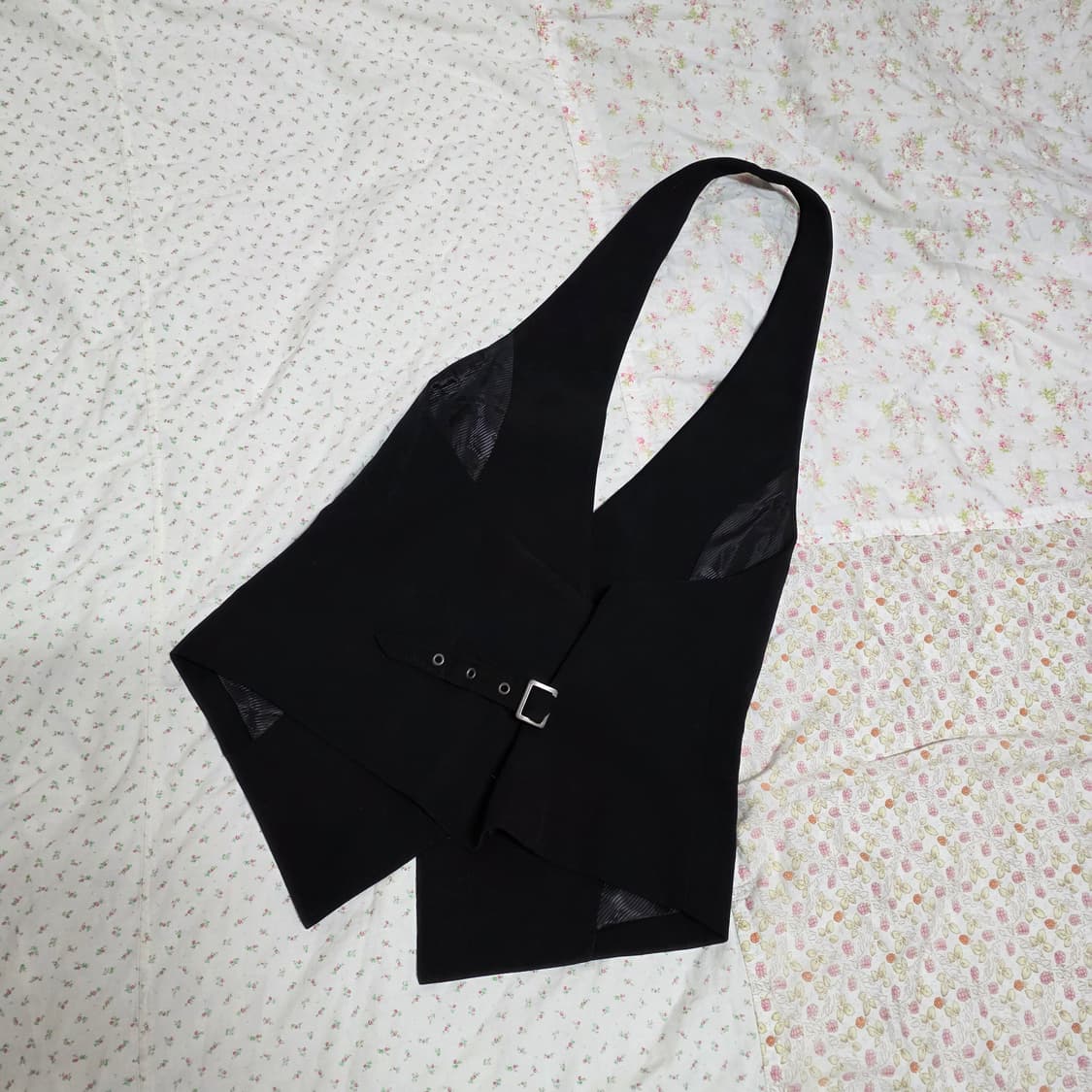 빈티지 공겜여주 도트 블라우스 베스트 세트 상품이미지6