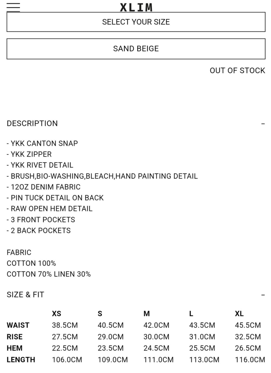 [XL] XLIM ep.6 06 TROUSERS Sand Beige 상품이미지9