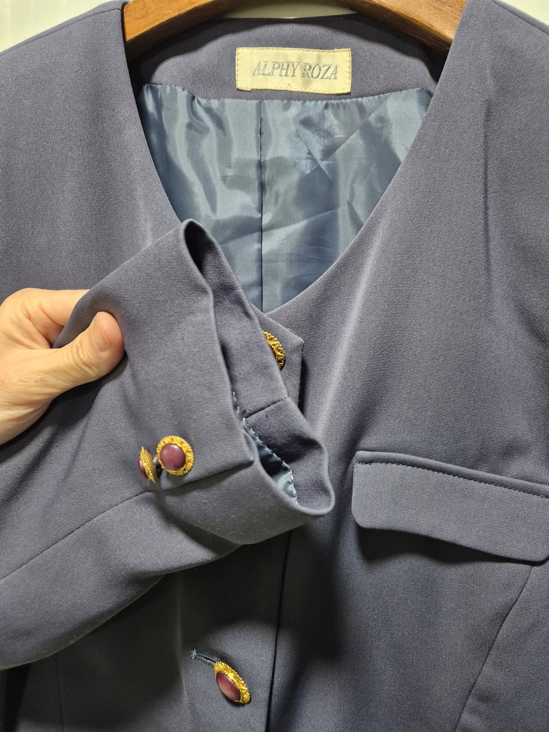 (세일)JPN VTG ALFRED ROZA 크롭 자켓 퍼플 상품이미지6