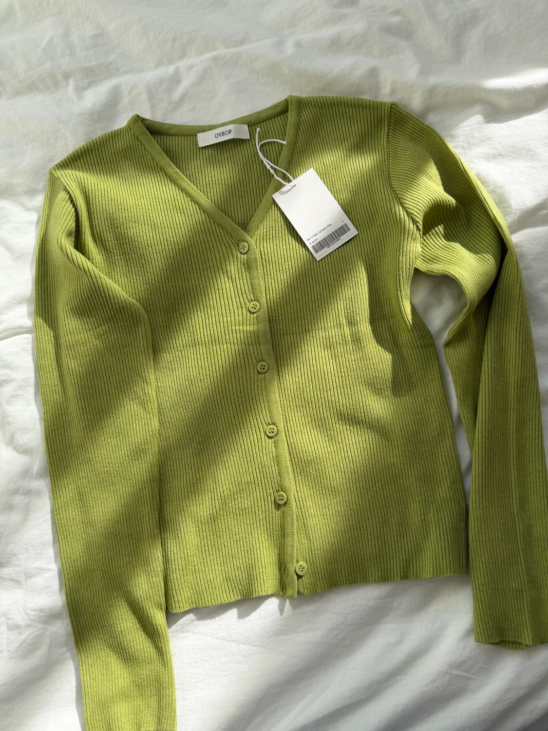 Oveof 오브오브 슬림 브이넥 가디건 상품이미지3